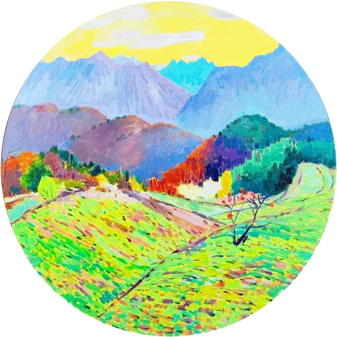 艺术赞美乡村”蔚世界羊山油画写生