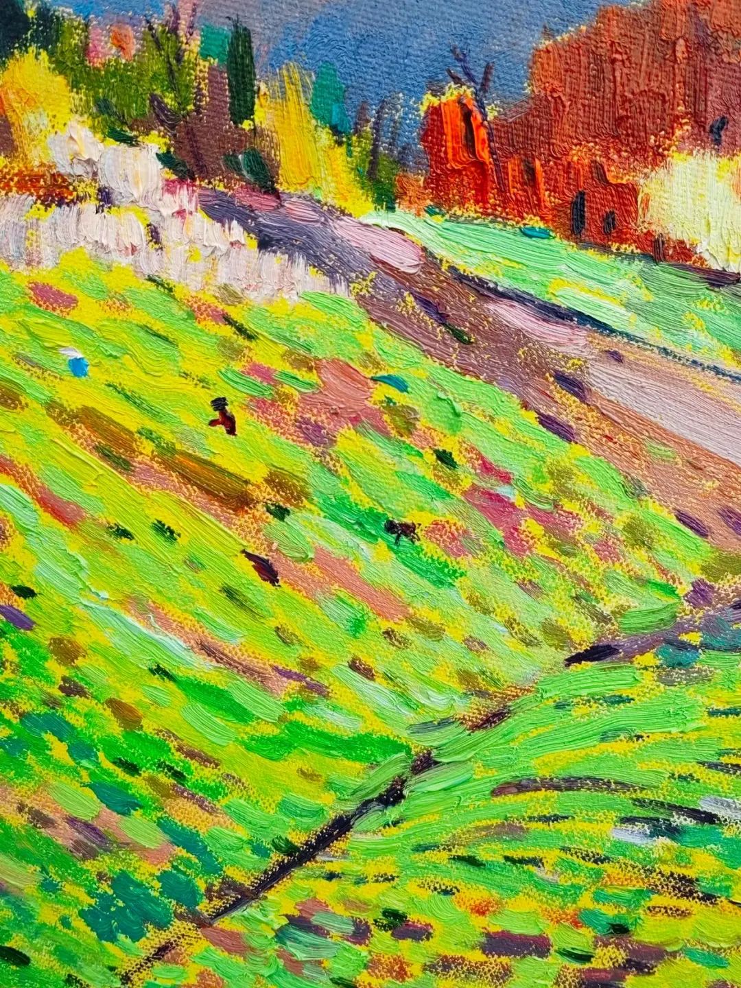 艺术赞美乡村”蔚世界羊山油画写生